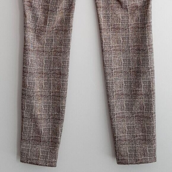LAURÈL Plaid Pattern Stretch Dress Pants Brown & Cream Sz 6 - Picture 7 of 10